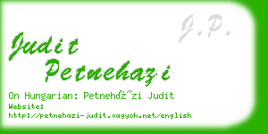 judit petnehazi business card